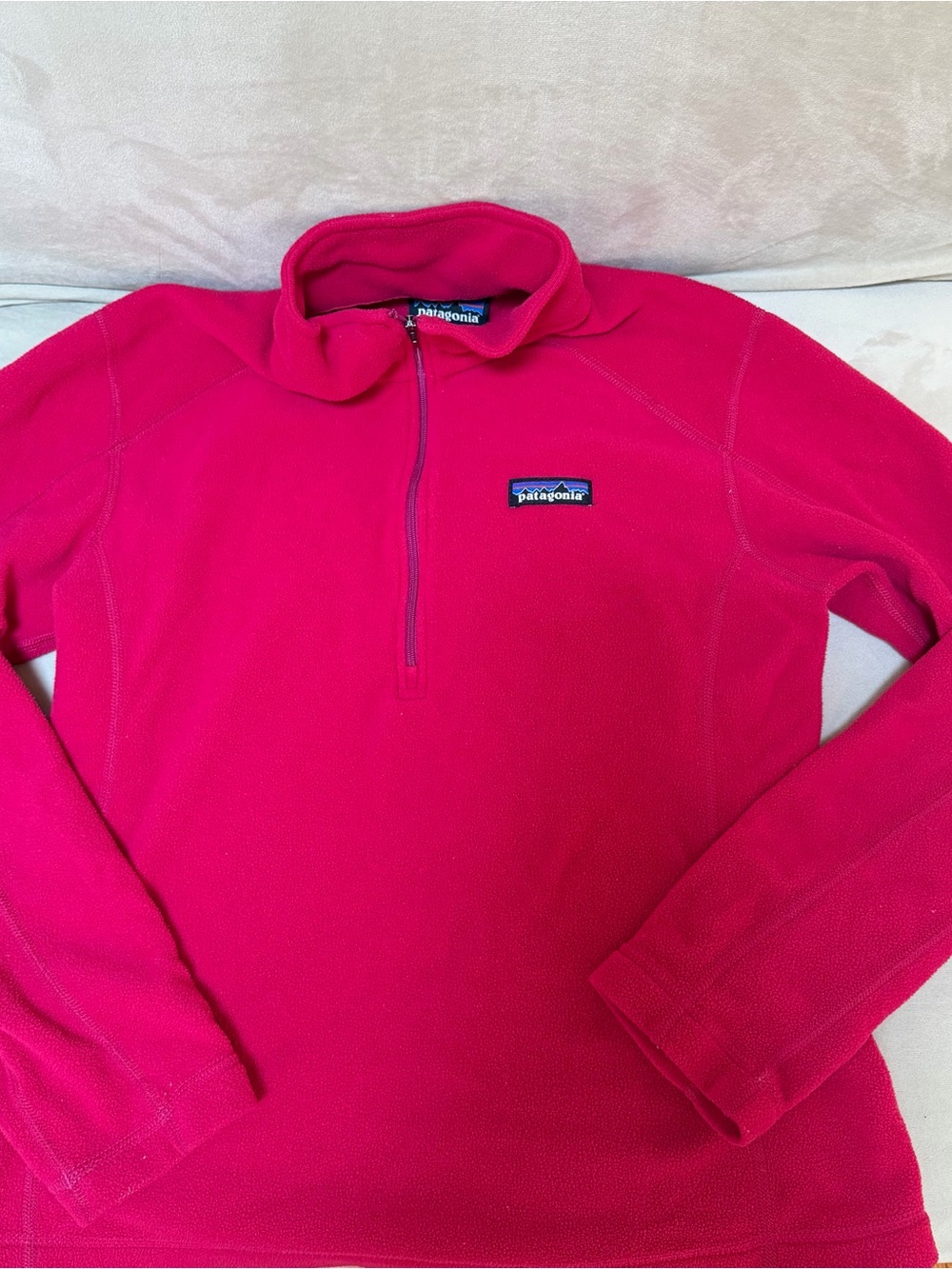 Patagonia Women’s Berry Pink Quarter-Zip Fleece Pullover